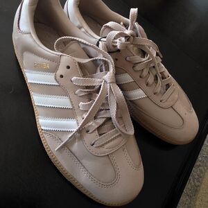 adidas Samba Nude and White Flats